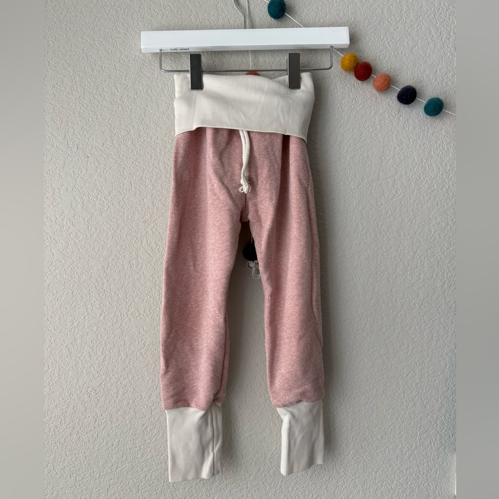 Childhoods heathered pink fold over-waist jogger sweat pants